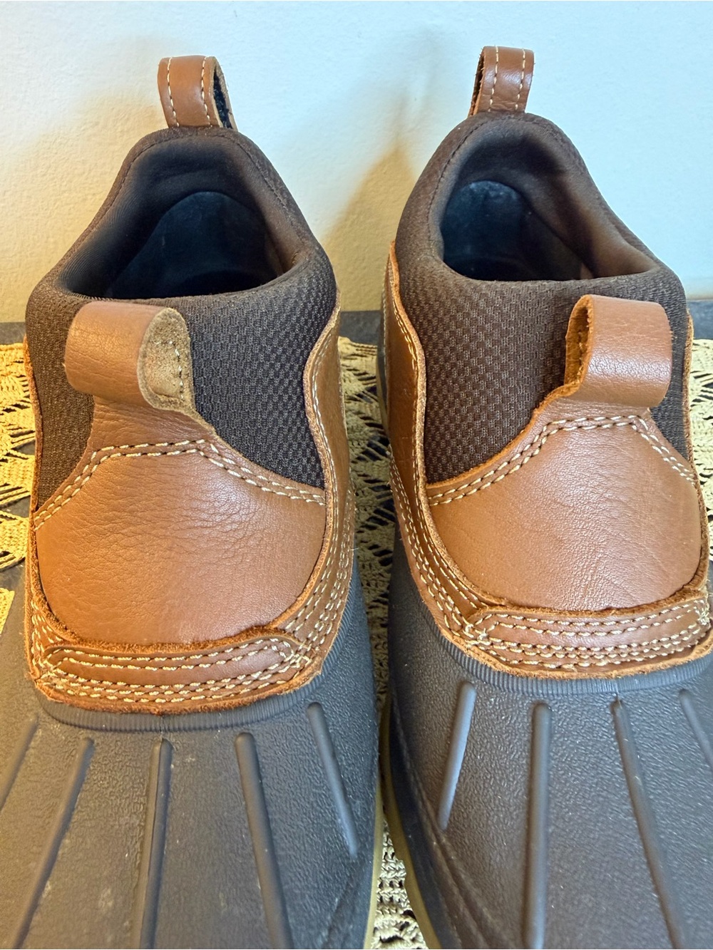 LL Bean Storm Chaser Size 6.5 WomansTek Leather/Rubber Duck Woman’s Slip On Boot - Picture 5 of 10